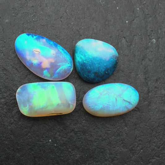 1.8ct Bundle (Price For Parcel) Matte finished opals with a soft green-blue glow