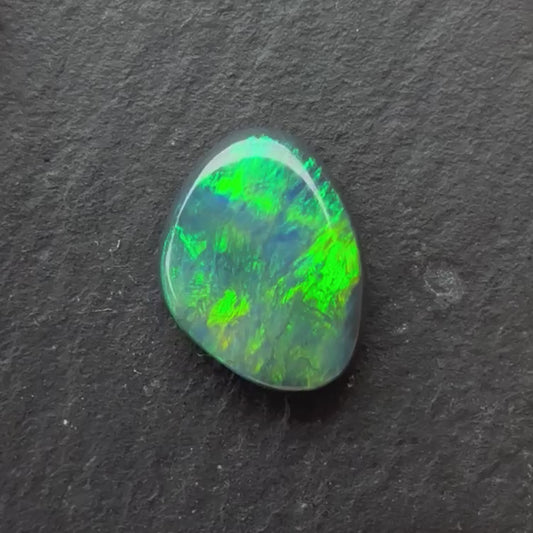 1.71ct Black Opal With A Green, Blue Play Of Color, From Lightning Ridge Australia