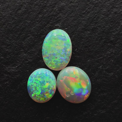 2.41ct BUNDLE (Price For Parcel) Bright Crystal opals With Greens, Golds And Orange