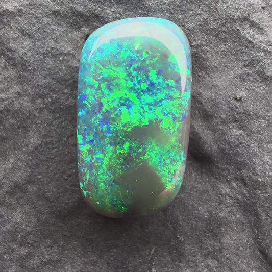 1.77cts Affordable Dark Opal With A Blue Green speckled Pattern