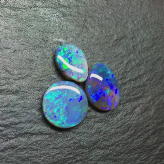 BUNDLE (price for parcel) Black Opals With Rich Blues And Greens