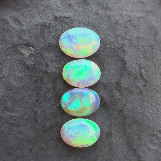 6mm x 4mm Crystal Opal Bundle With Green Blue Play Of Color, From Lightning Ridge Australia
