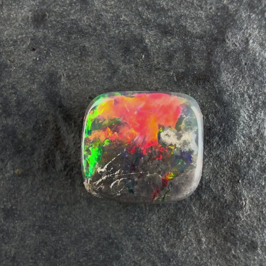 0.47cts Dark Opal With A Beautiful Mixed Red Pink Multicolor Pattern