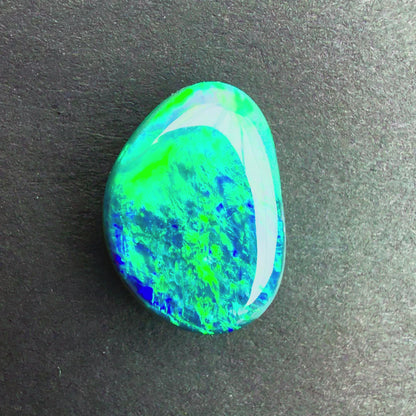 6.97cts Top Gem Black Opal With A Green Blue Play Of Color, From Lightning Ridge Australia