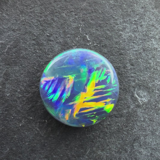 1.08cts Black Crystal Opal With A Green Yellow Gold Play Of Color, From Lightning Ridge Australia (Copy)