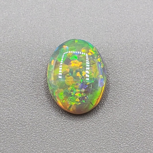 1.3cts Top Gem Dark opal with incredibly vivid overlapping floral patterns giving the stone an amazing depth of color