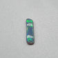 1.3cts Dark opal with elongated freeform shape and blue and green color play