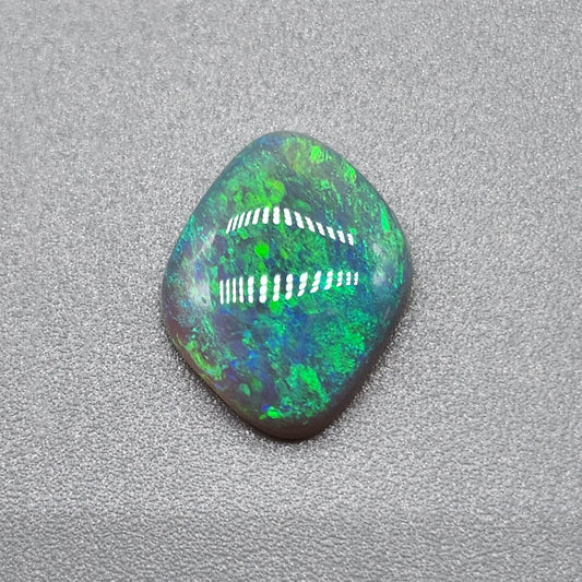 1.3cts Dark opal with Tealy color pallet and a classic mossy pattern