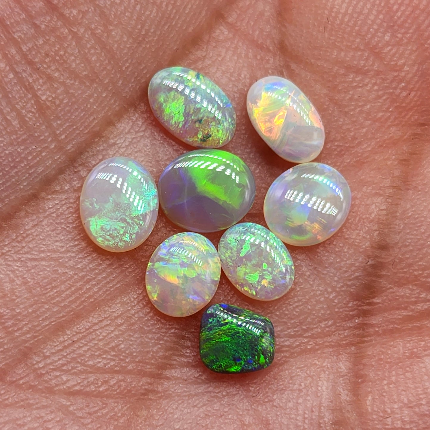 Assorted selection black and Dark opals