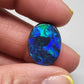 9.9cts  large Black Opal with dark earthy blues and greens and a pitch black body tone of n1-2