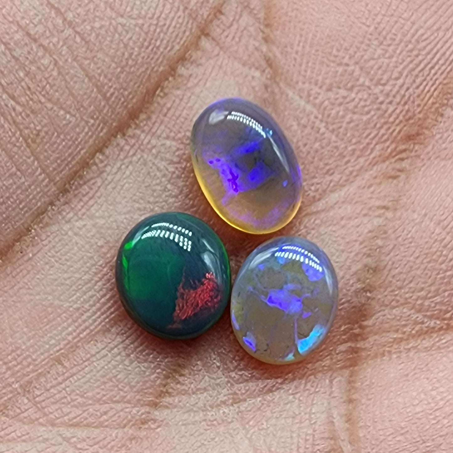 Assorted Crystal, Dark opal and Black Opals