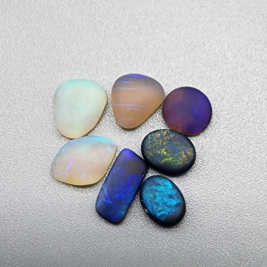 Assorted Crystal, Dark opal and Black Matte Opals