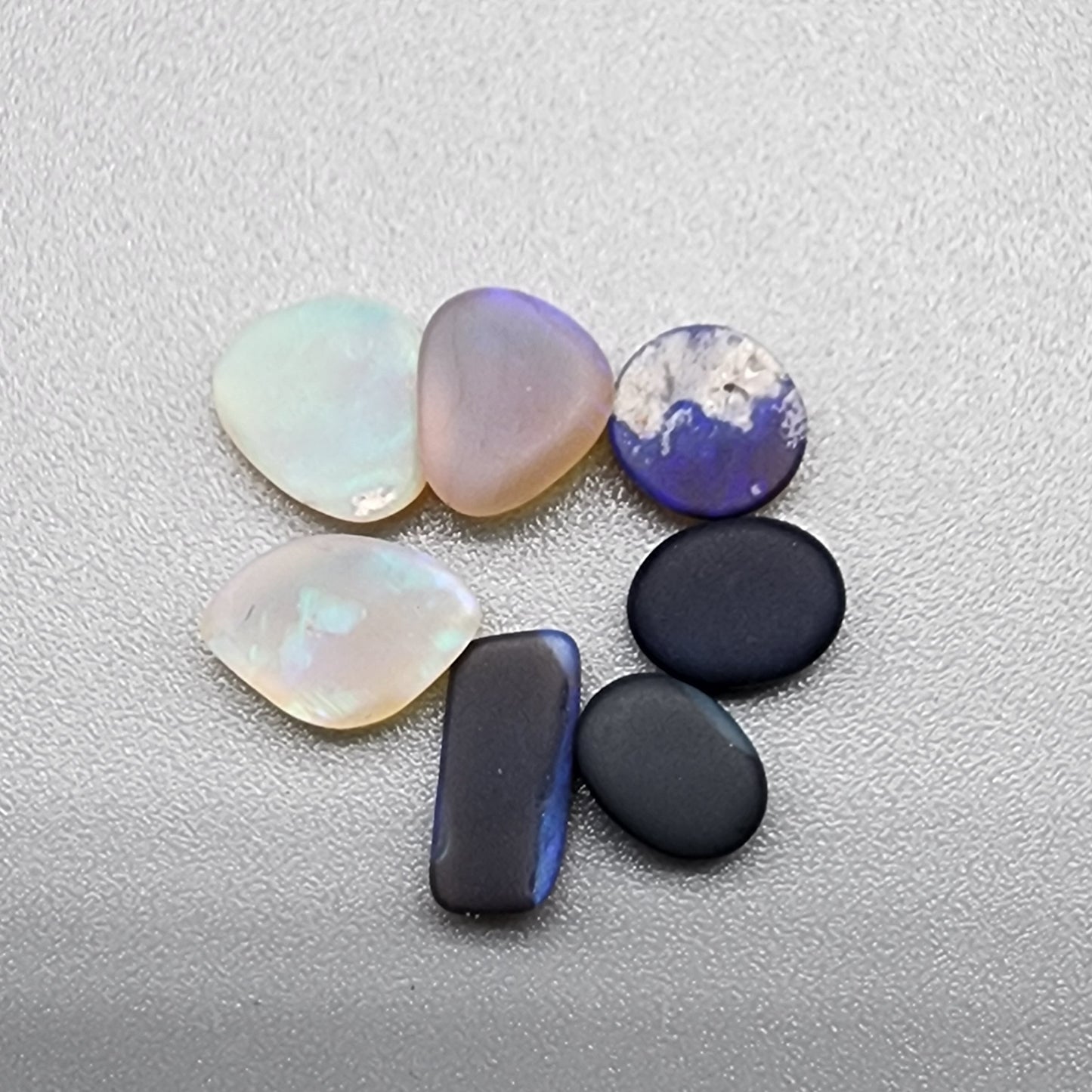 Assorted Crystal, Dark opal and Black Matte Opals