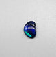 0.95cts Black Opal with rich brush strokes of blue color play fading into a dark center