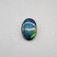 .80cts Black Opal with a Green Gold Ribbon Pattern Crossing the Stone