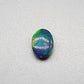 .80cts Black Opal with a Green Gold Ribbon Pattern Crossing the Stone