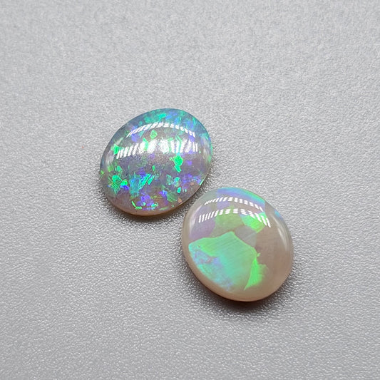 Assorted Dark opals with minty green-blue color play and lovely pattern dispersal